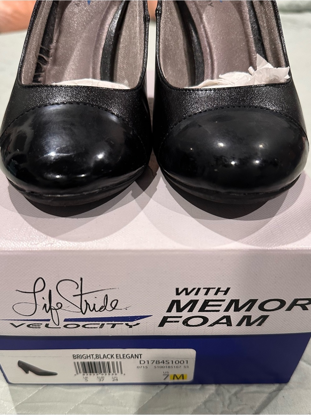 Life Stride Black Women's Dress Pumps - Classic Gloss Toe